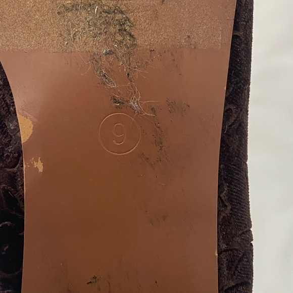 Brown velvet ankle boot Size 9 EUC Funky - Picture 6 of 14